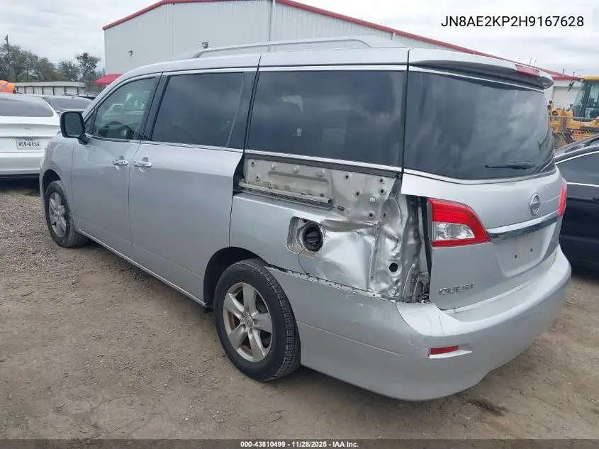 JN8AE2KP2H9167628 2017 Nissan Quest Sv