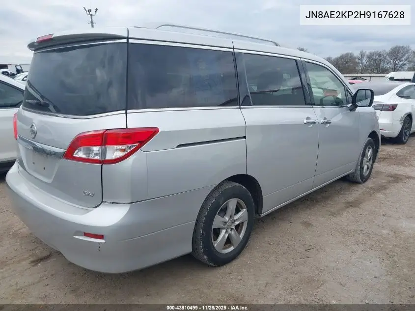 JN8AE2KP2H9167628 2017 Nissan Quest Sv