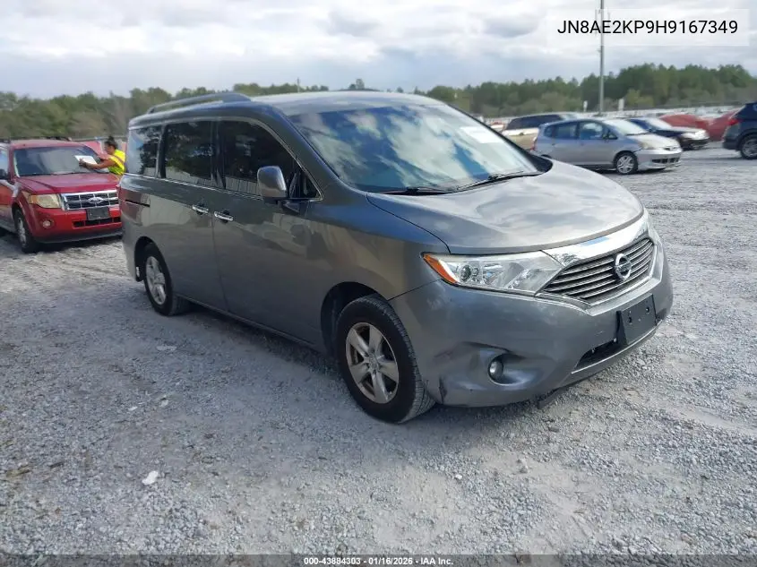 JN8AE2KP9H9167349 2017 Nissan Quest Sv