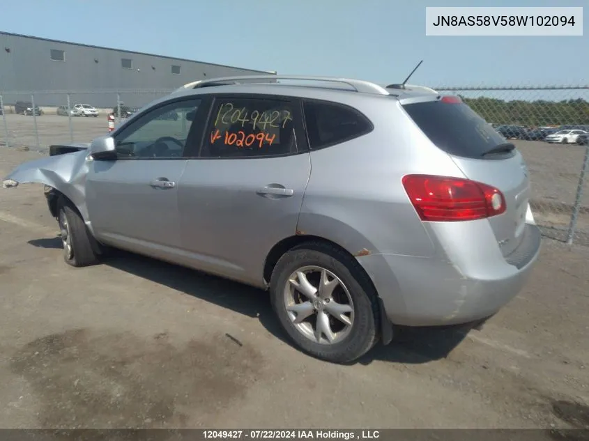 JN8AS58V58W102094 2008 Nissan Rogue