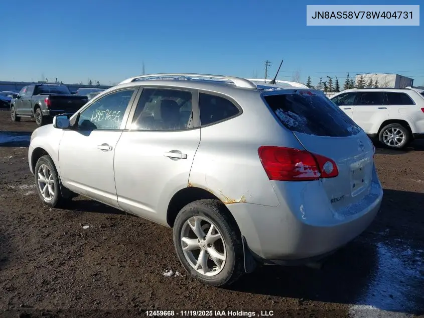 JN8AS58V78W404731 2008 Nissan Rogue Sl