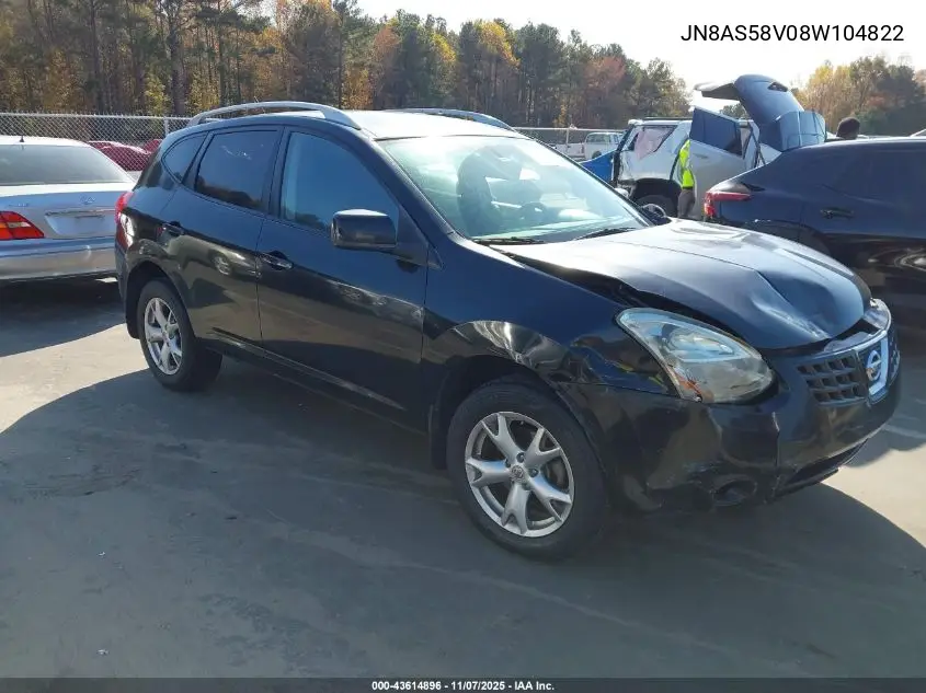 JN8AS58V08W104822 2008 Nissan Rogue Sl