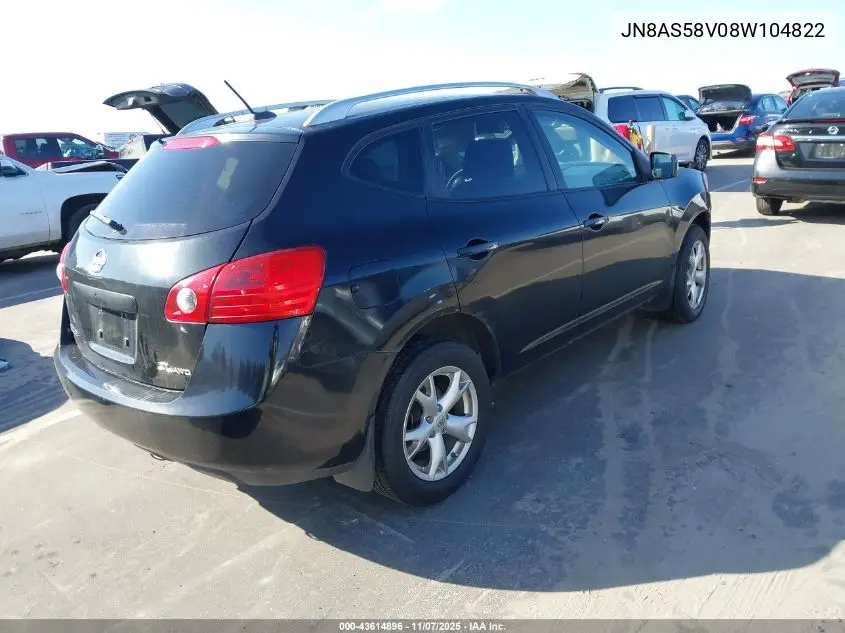 JN8AS58V08W104822 2008 Nissan Rogue Sl