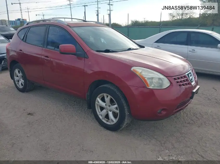 JN8AS58V58W139484 2008 Nissan Rogue Sl