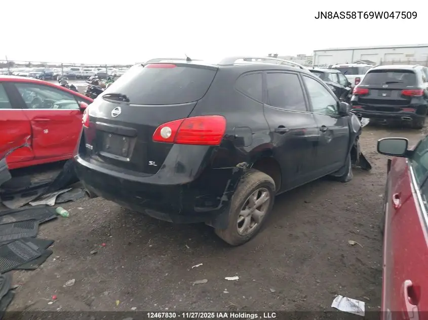 JN8AS58T69W047509 2009 Nissan Rogue S/Sl