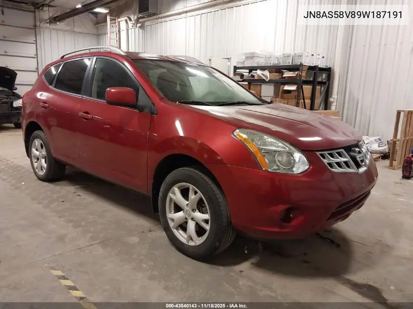 JN8AS58V89W187191 2009 Nissan Rogue Sl