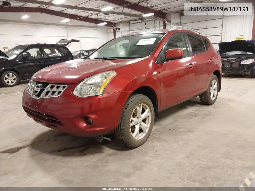 JN8AS58V89W187191 2009 Nissan Rogue Sl