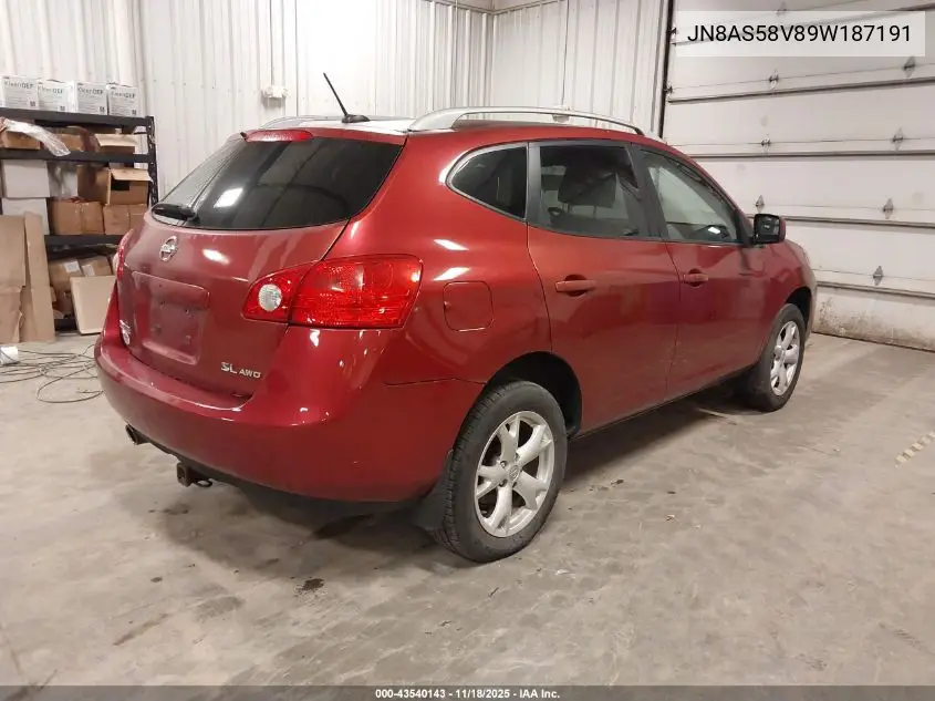 JN8AS58V89W187191 2009 Nissan Rogue Sl