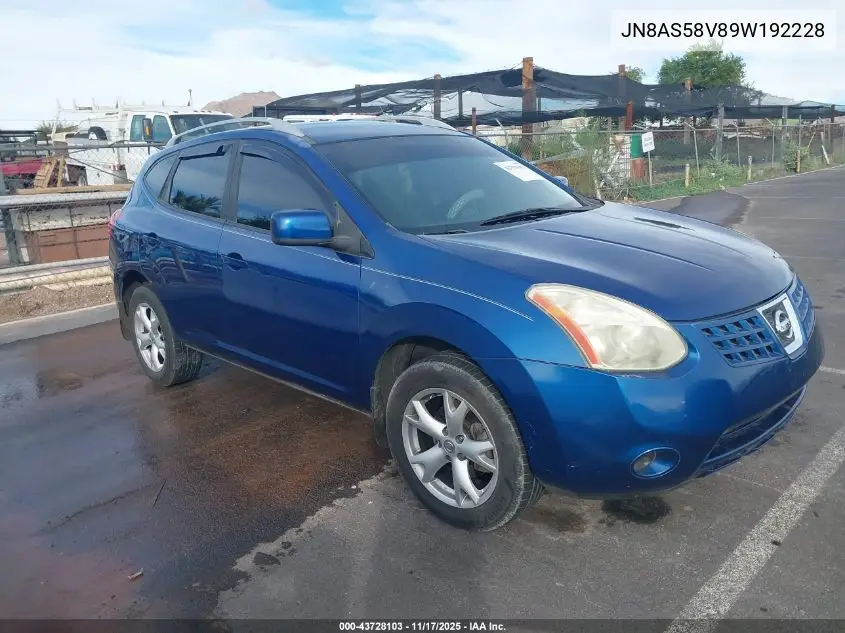 JN8AS58V89W192228 2009 Nissan Rogue Sl