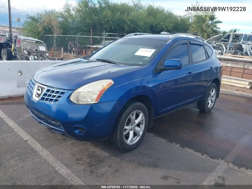 JN8AS58V89W192228 2009 Nissan Rogue Sl