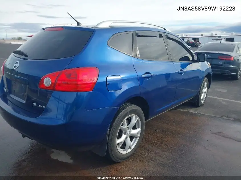 JN8AS58V89W192228 2009 Nissan Rogue Sl