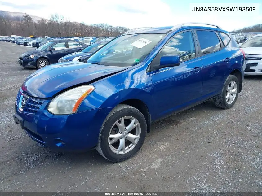 JN8AS58VX9W193509 2009 Nissan Rogue Sl