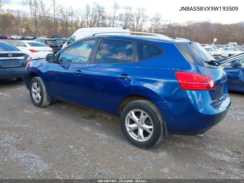 JN8AS58VX9W193509 2009 Nissan Rogue Sl
