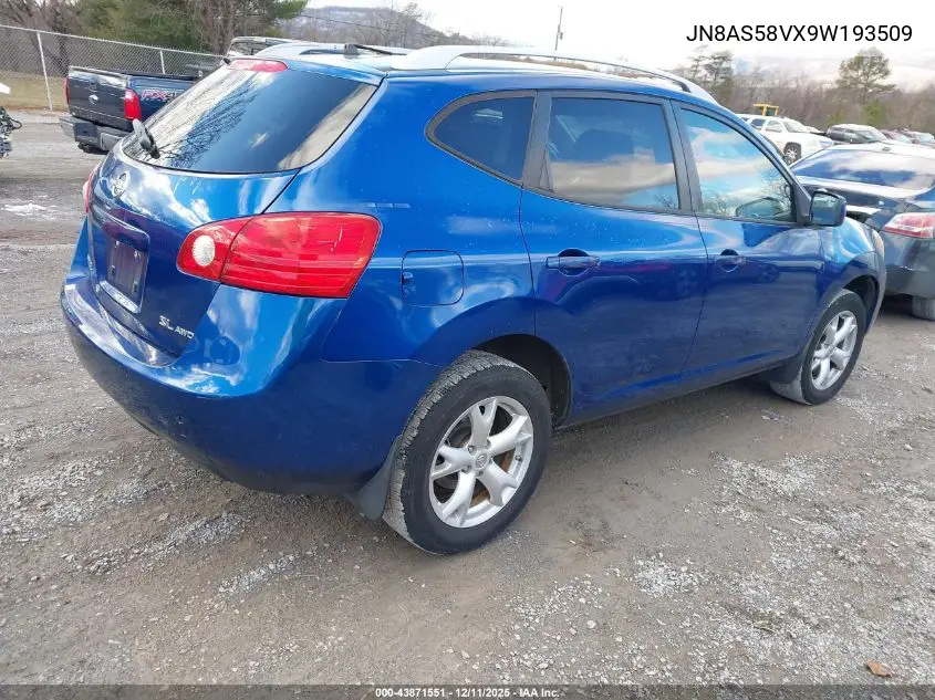 JN8AS58VX9W193509 2009 Nissan Rogue Sl