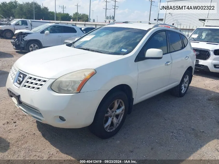 2010 Nissan Rogue Sl VIN: JN8AS5MT4AW002322 Lot: 40412419