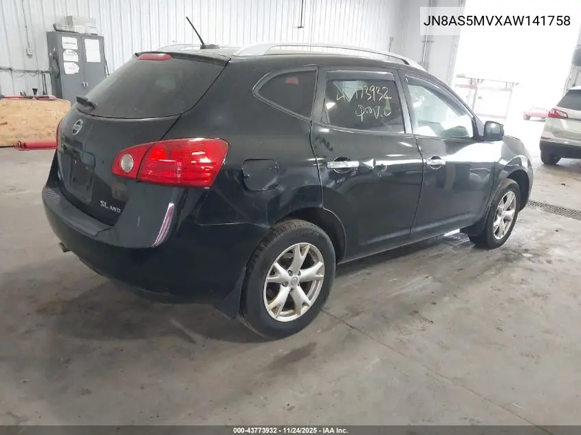 JN8AS5MVXAW141758 2010 Nissan Rogue Sl