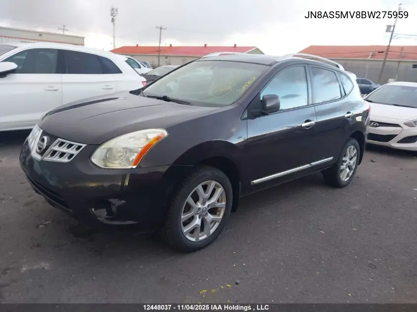JN8AS5MV8BW275959 2011 Nissan Rogue S/Sv/Krom