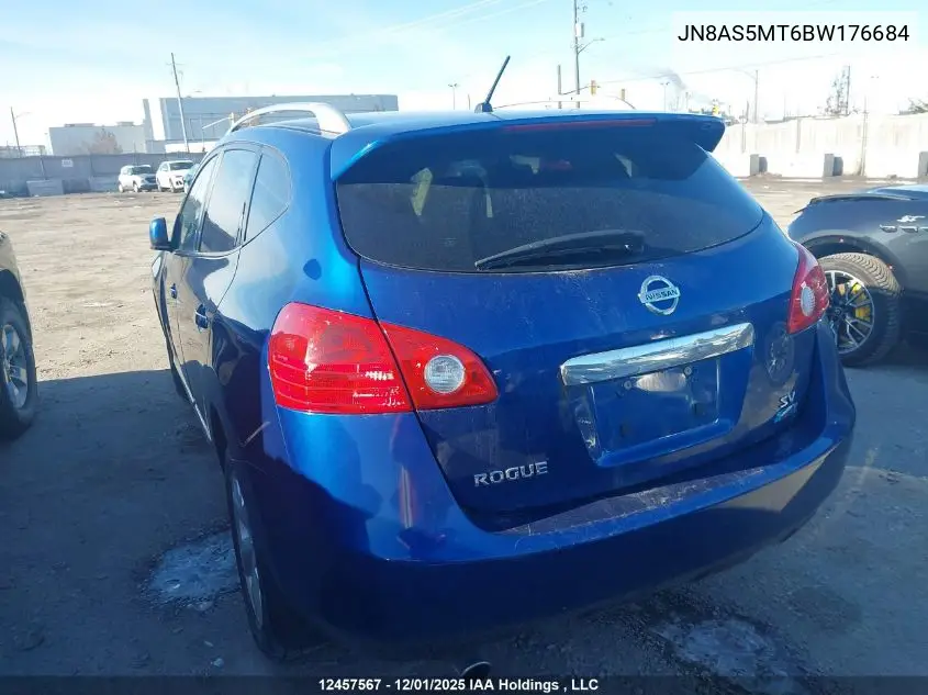 JN8AS5MT6BW176684 2011 Nissan Rogue Sv
