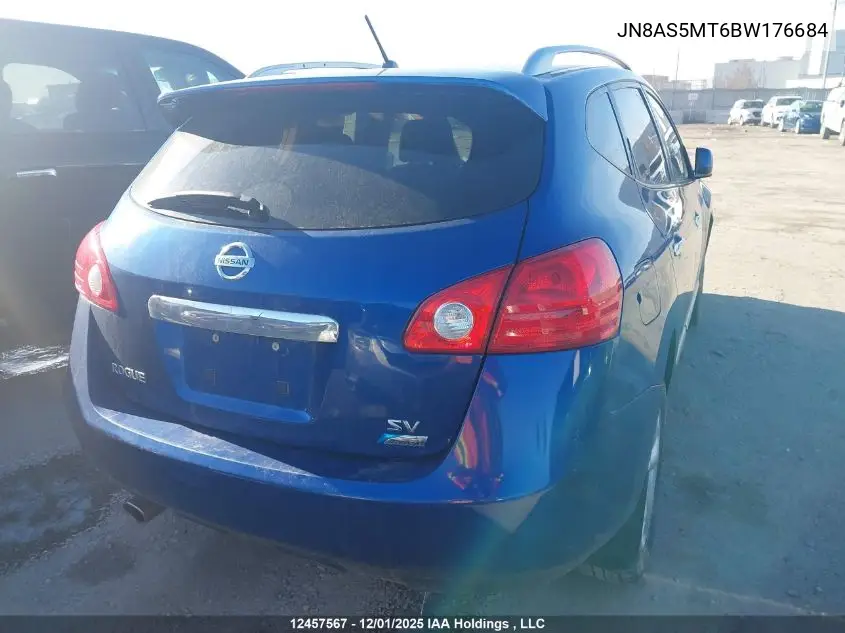 JN8AS5MT6BW176684 2011 Nissan Rogue Sv