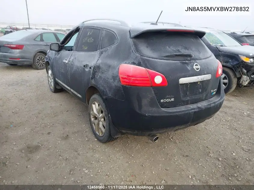 JN8AS5MVXBW278832 2011 Nissan Rogue S/Sv/Krom