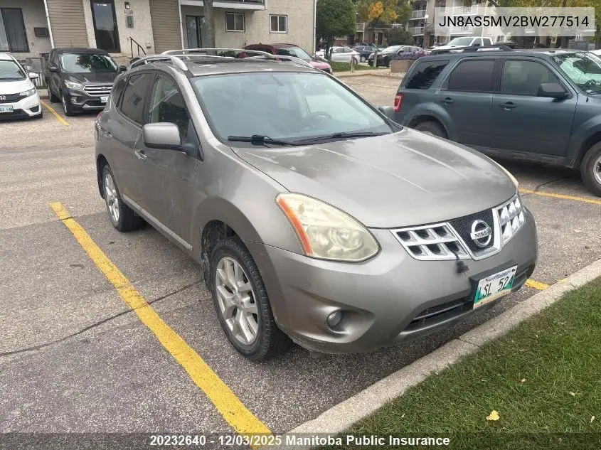 JN8AS5MV2BW277514 2011 Nissan Rogue Sv
