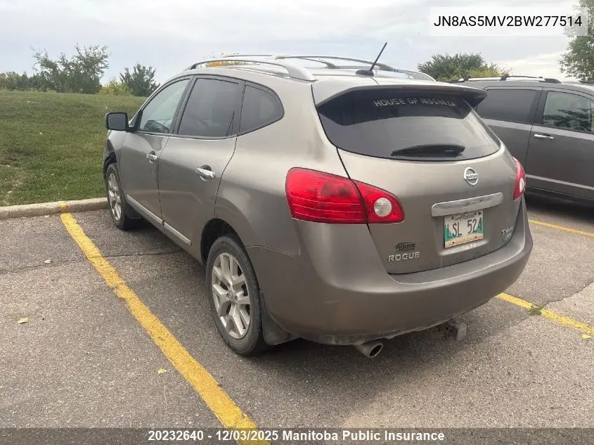 JN8AS5MV2BW277514 2011 Nissan Rogue Sv