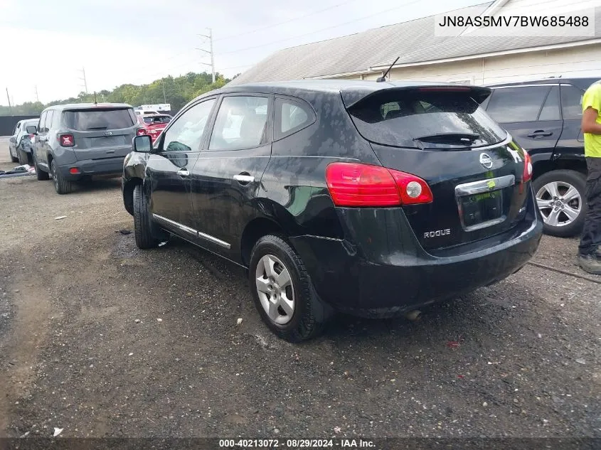 2011 Nissan Rogue S VIN: JN8AS5MV7BW685488 Lot: 40213072