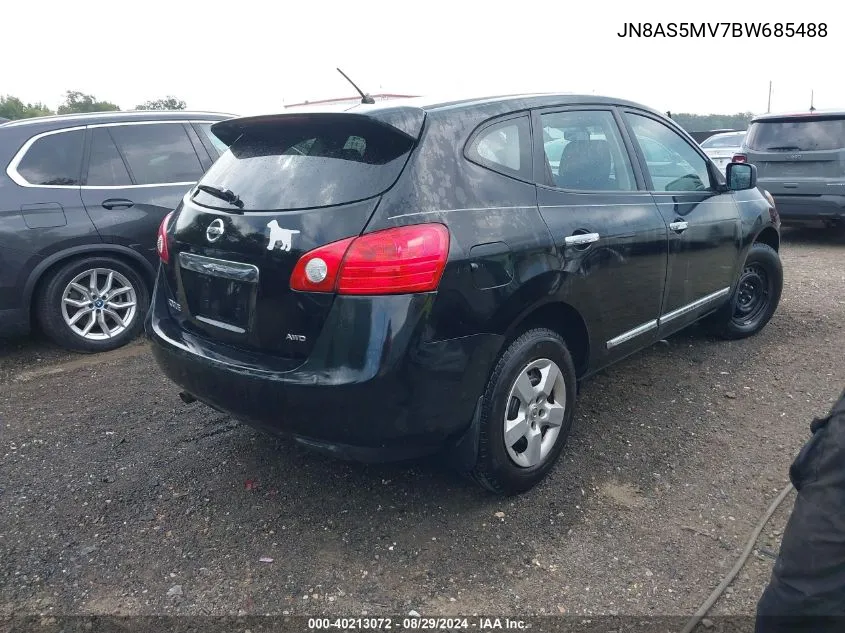 2011 Nissan Rogue S VIN: JN8AS5MV7BW685488 Lot: 40213072