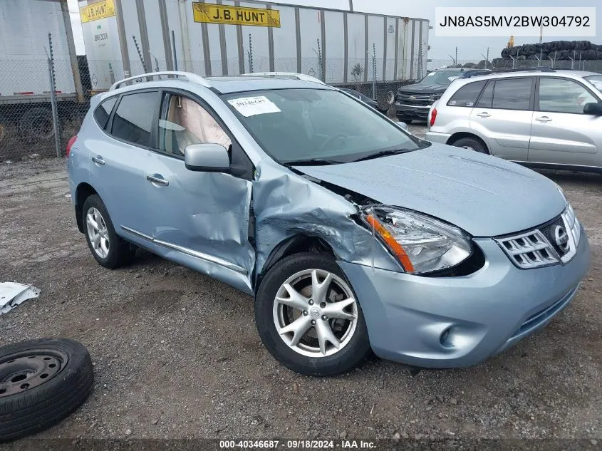 2011 Nissan Rogue Sv VIN: JN8AS5MV2BW304792 Lot: 40346687