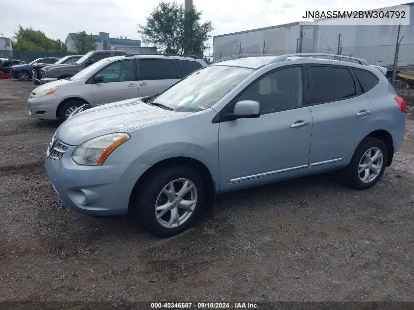 2011 Nissan Rogue Sv VIN: JN8AS5MV2BW304792 Lot: 40346687