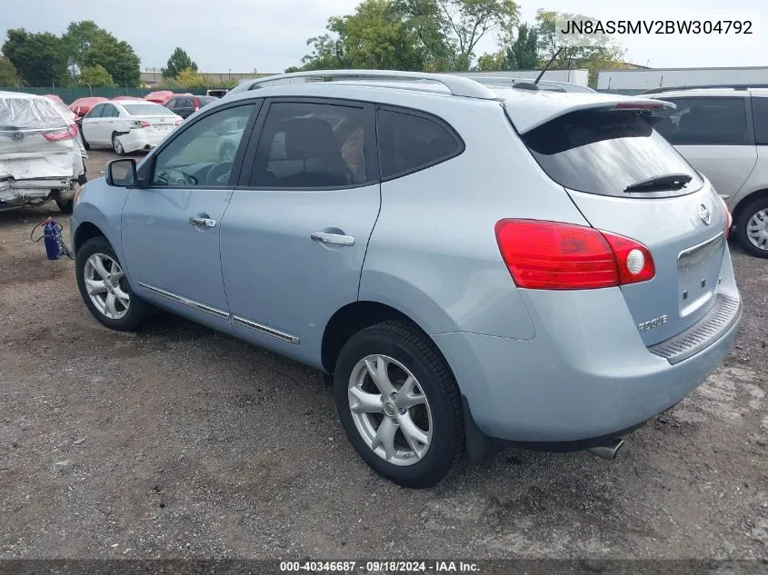 2011 Nissan Rogue Sv VIN: JN8AS5MV2BW304792 Lot: 40346687