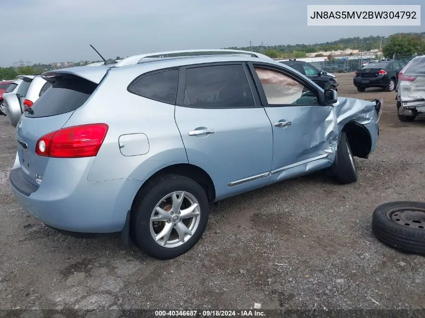 2011 Nissan Rogue Sv VIN: JN8AS5MV2BW304792 Lot: 40346687