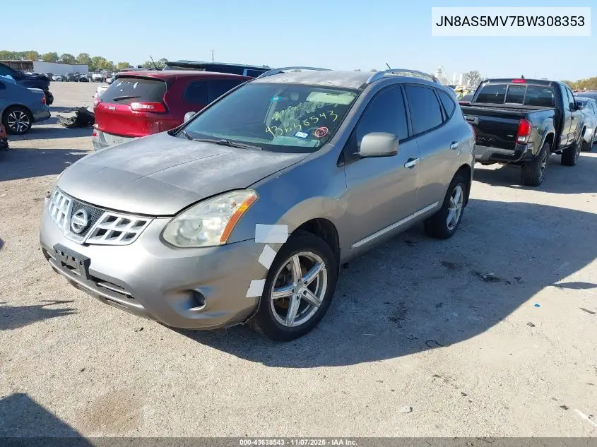 JN8AS5MV7BW308353 2011 Nissan Rogue Sv