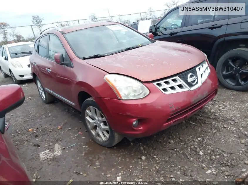 JN8AS5MV3BW310407 2011 Nissan Rogue Sv