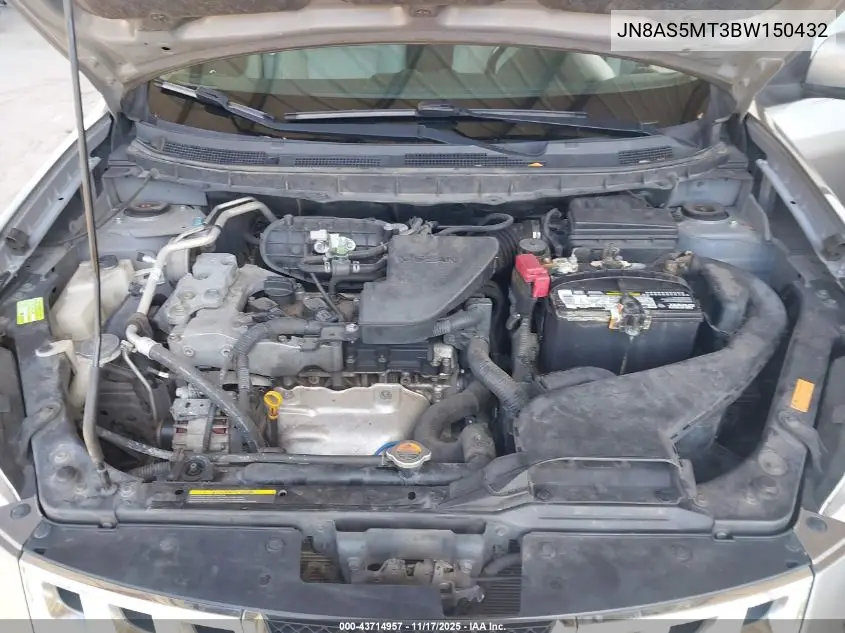JN8AS5MT3BW150432 2011 Nissan Rogue Sv