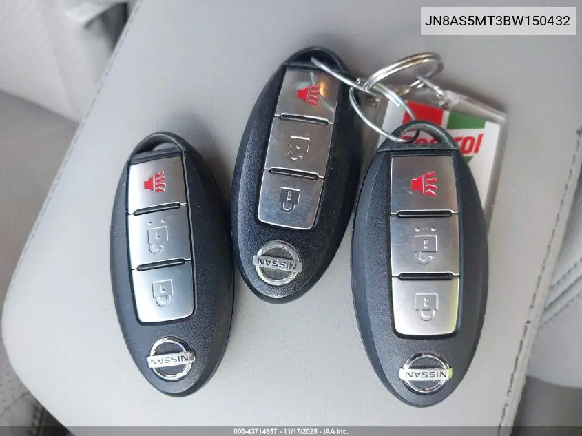 JN8AS5MT3BW150432 2011 Nissan Rogue Sv