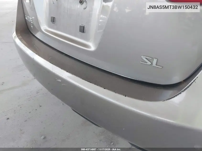 JN8AS5MT3BW150432 2011 Nissan Rogue Sv