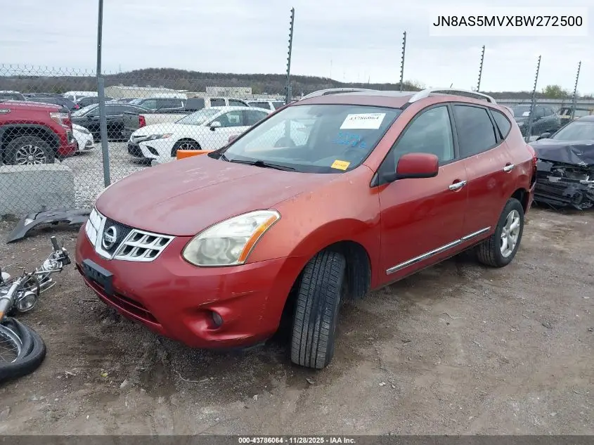 JN8AS5MVXBW272500 2011 Nissan Rogue Sv