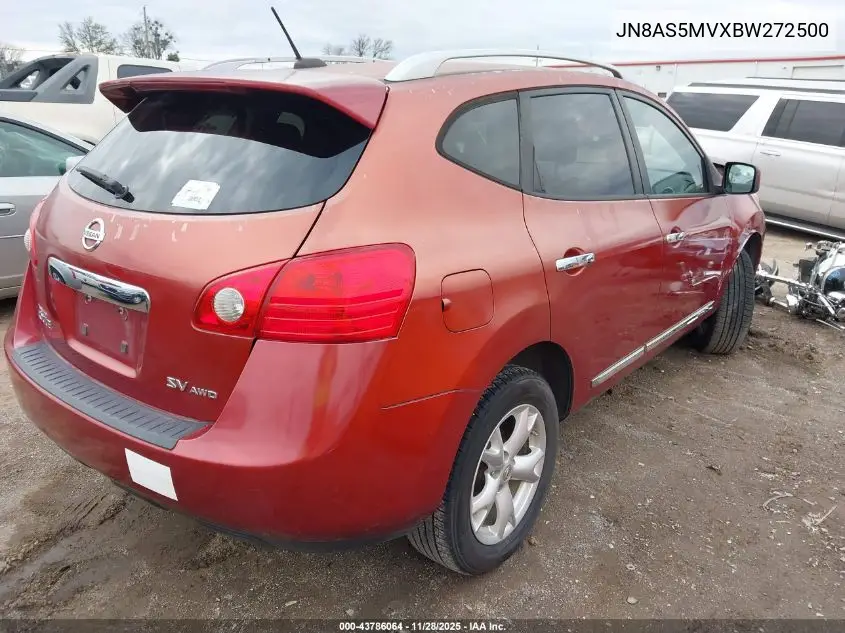 JN8AS5MVXBW272500 2011 Nissan Rogue Sv