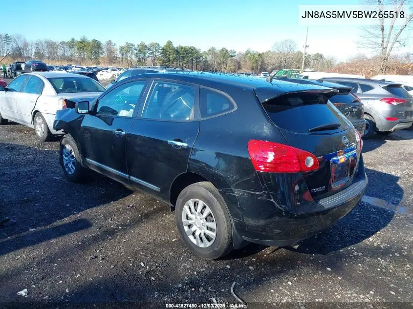 JN8AS5MV5BW265518 2011 Nissan Rogue S