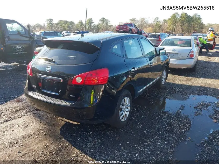 JN8AS5MV5BW265518 2011 Nissan Rogue S