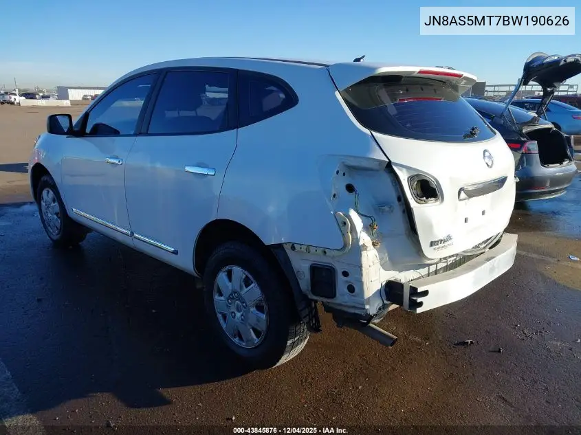 JN8AS5MT7BW190626 2011 Nissan Rogue S