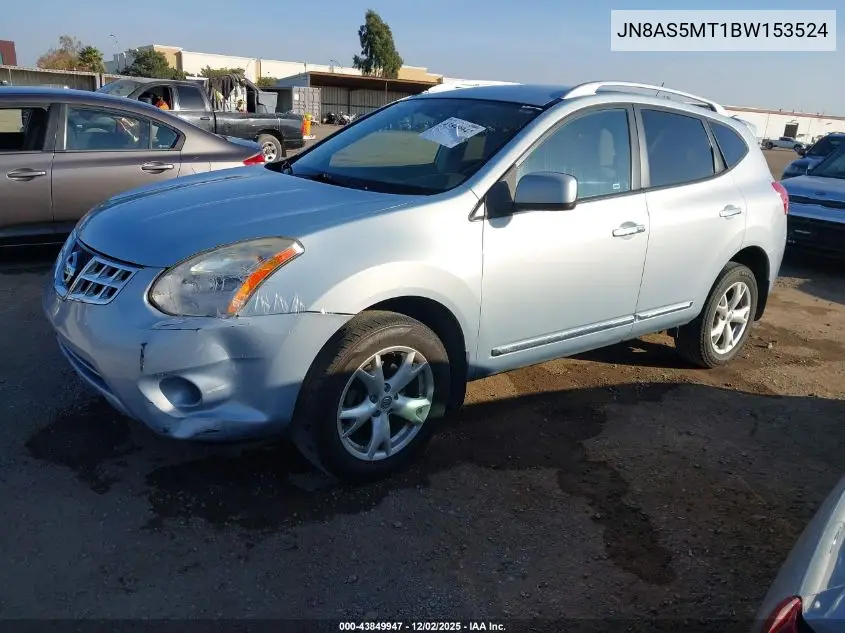 JN8AS5MT1BW153524 2011 Nissan Rogue Sv