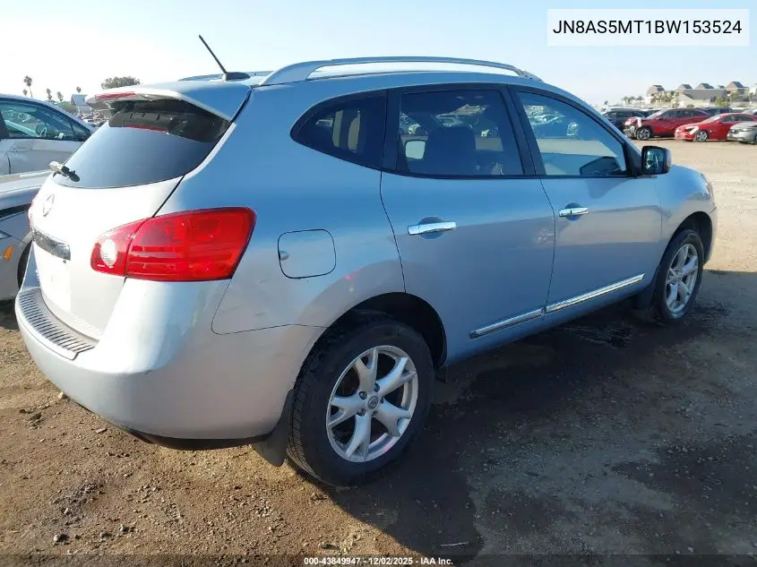 JN8AS5MT1BW153524 2011 Nissan Rogue Sv