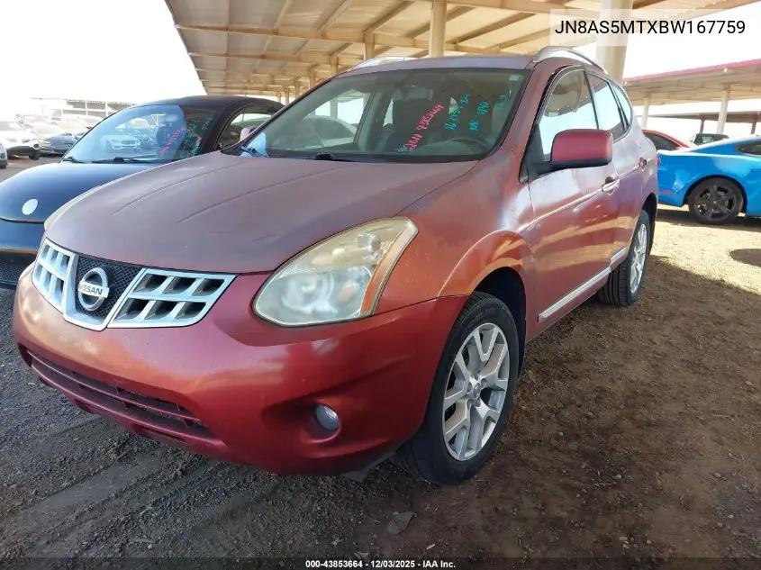 JN8AS5MTXBW167759 2011 Nissan Rogue Sv