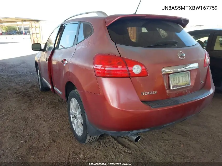 JN8AS5MTXBW167759 2011 Nissan Rogue Sv