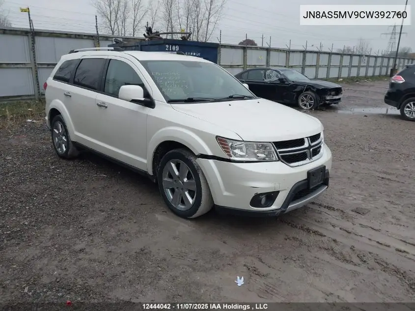 JN8AS5MV9CW392760 2012 Nissan Rogue Sv