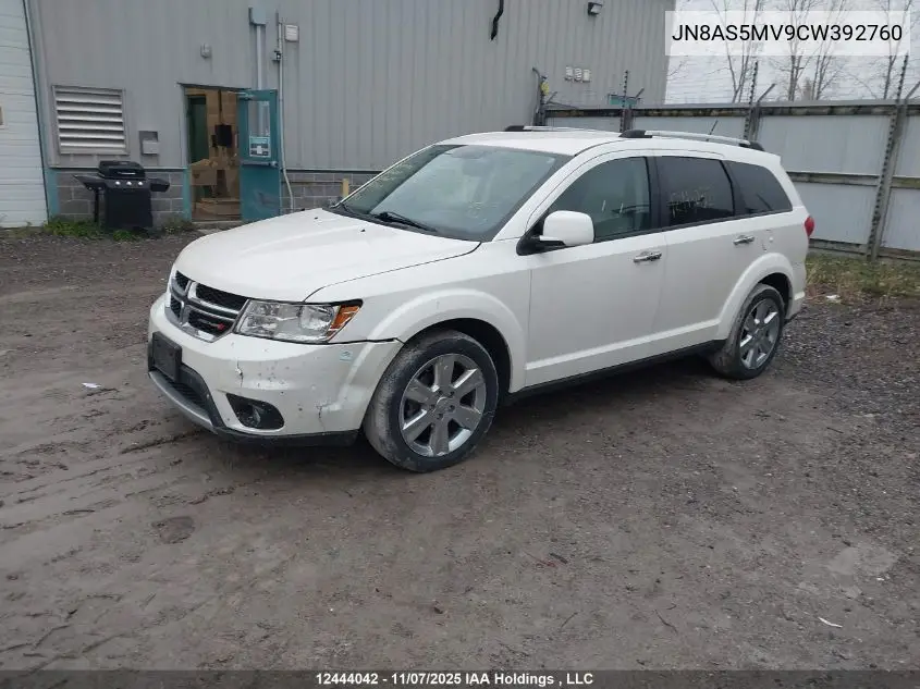 JN8AS5MV9CW392760 2012 Nissan Rogue Sv