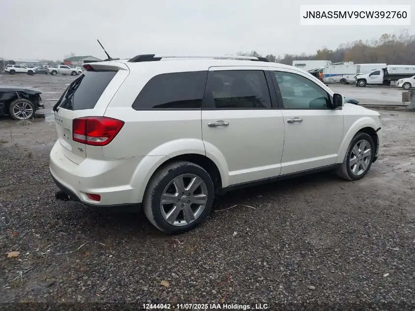 JN8AS5MV9CW392760 2012 Nissan Rogue Sv
