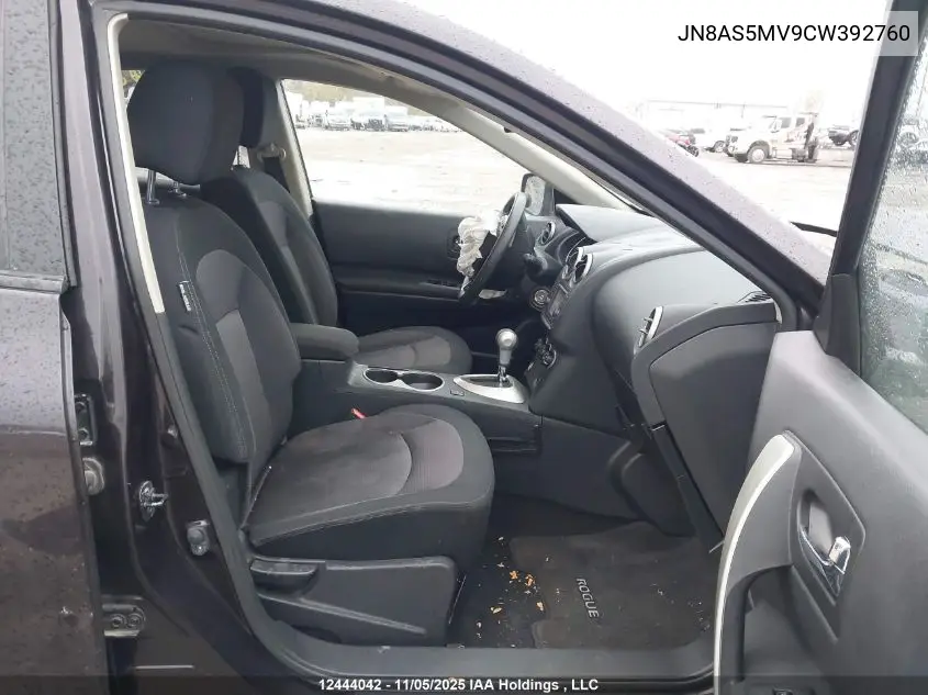 JN8AS5MV9CW392760 2012 Nissan Rogue Sv